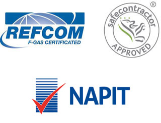 Refcom F-Gas Certified, Safe Contractor Approved, Napit